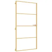 vidaXL Innentür Schlank Golden 102,5x201,5 cm Hartglas und Aluminium