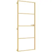 vidaXL Innentür Schlank Golden 83x201,5 cm Hartglas und Aluminium