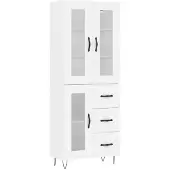 vidaXL Highboard Weiß 69,5x34x180 cm Holzwerkstoff