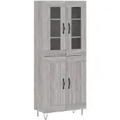 vidaXL Highboard Grau Sonoma 69,5x34x180 cm Holzwerkstoff