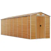 vidaXL Gerätehaus Hellbraun 191x640x198 cm Verzinkter Stahl