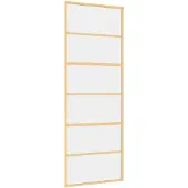vidaXL Schiebetür Golden 76x205 cm ESG-Klarglas und Aluminium