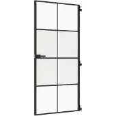 vidaXL Innentür Schlank Schwarz 93x201,5 cm Hartglas & Aluminium