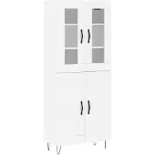 vidaXL Highboard Weiß 69,5x34x180 cm Holzwerkstoff