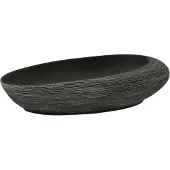 vidaXL Aufsatzwaschbecken Grau und Schwarz Oval 59x40x14 cm Keramik