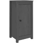 vidaXL Sideboards 2 Stk. Grau 39x35x80 cm Massivholz Kiefer