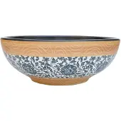 vidaXL Aufsatzwaschbecken Mehrfarbig Rund Ø41x14 cm Keramik