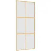 vidaXL Schiebetür Golden 90x205 cm Matt ESG-Glas und Aluminium