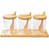 Clayre & Eef Vorratsglas 2er Set Ø 8x10 cm Transparant Glas