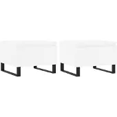 vidaXL Couchtische 2 Stk. Weiß 50x46x35 cm Holzwerkstoff