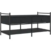 vidaXL Couchtisch Schwarz 99x50x50 cm Holzwerkstoff