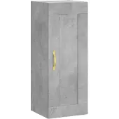 vidaXL Wandschrank Betongrau 34,5x34x90 cm Holzwerkstoff