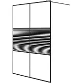 vidaXL Duschwand für Begehbare Dusche Schwarz 140x195 cm ESG-Glas Klar