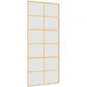 vidaXL Schiebetür Golden 90x205 cm Matt ESG-Glas und Aluminium