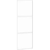 vidaXL Schiebetür Weiß 76x205 cm Hartglas und Aluminium