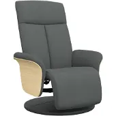 vidaXL Relaxsessel mit Fußteil Dunkelgrau Stoff