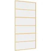 vidaXL Schiebetür Golden 102,5x205 cm ESG-Klarglas und Aluminium