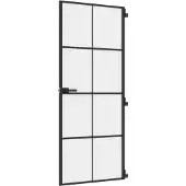 vidaXL Innentür Schlank Schwarz 83x201,5 cm Hartglas & Aluminium