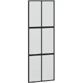 vidaXL Schiebetür Schwarz 90x205 cm Hartglas und Aluminium