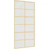vidaXL Schiebetür Golden 102,5x205 cm Matt ESG-Glas und Aluminium