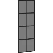 vidaXL Schiebetür Schwarz 76x205 cm Hartglas und Aluminium