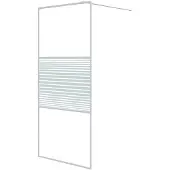 vidaXL Duschwand für Begehbare Dusche Weiß 90x195 cm ESG-Klarglas