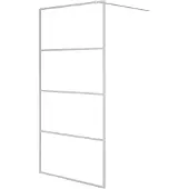 vidaXL Duschwand für Begehbare Dusche Silbern 100x195 cm ESG-Klarglas