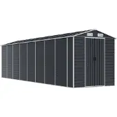 vidaXL Gerätehaus Anthrazit 191x725x198 cm Verzinkter Stahl