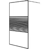 vidaXL Duschwand für Begehbare Dusche Schwarz 115x195 cm ESG-Glas Klar