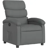 vidaXL Relaxsessel Dunkelgrau Stoff