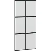 vidaXL Schiebetür Schwarz 102,5x205 cm Hartglas und Aluminium