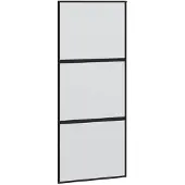 vidaXL Schiebetür Schwarz 90x205 cm Hartglas und Aluminium