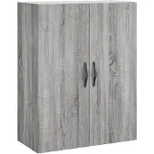 vidaXL Wandschrank Grau Sonoma 69,5x34x90 cm Holzwerkstoff