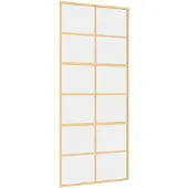 vidaXL Schiebetür Golden 90x205 cm ESG-Klarglas und Aluminium