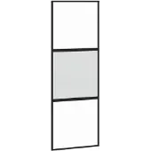 vidaXL Schiebetür Schwarz 76x205 cm Hartglas und Aluminium