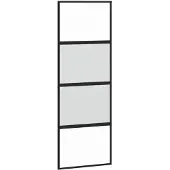 vidaXL Schiebetür Schwarz 76x205 cm Hartglas und Aluminium