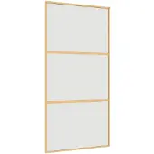 vidaXL Schiebetür Golden 102,5x205 cm Matt ESG-Glas und Aluminium