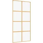 vidaXL Schiebetür Golden 102,5x205 cm ESG-Klarglas und Aluminium