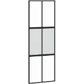 vidaXL Schiebetür Schwarz 76x205 cm Hartglas und Aluminium
