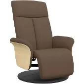 vidaXL Relaxsessel mit Fußteil Braun Stoff