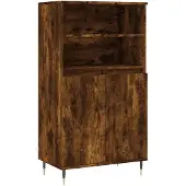 vidaXL Highboard Räuchereiche 60x36x110 cm Holzwerkstoff