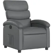 vidaXL Relaxsessel Grau Kunstleder