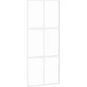 vidaXL Schiebetür Weiß 90x205 cm Hartglas und Aluminium