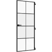 vidaXL Innentür Schlank Schwarz 83x201,5 cm Hartglas & Aluminium