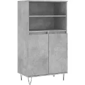 vidaXL Highboard Betongrau 60x36x110 cm Holzwerkstoff