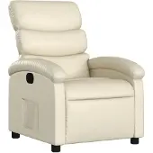 vidaXL Relaxsessel Creme Kunstleder