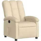 vidaXL Relaxsessel Creme Stoff
