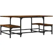 vidaXL Couchtisch Räuchereiche 100x50,5x40 cm Holzwerkstoff