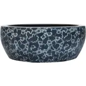 vidaXL Aufsatzwaschbecken Schwarz und Blau Rund Ø41x14 cm Keramik