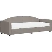 vidaXL Tagesbett mit Matratze Taupe 80x200 cm Stoff